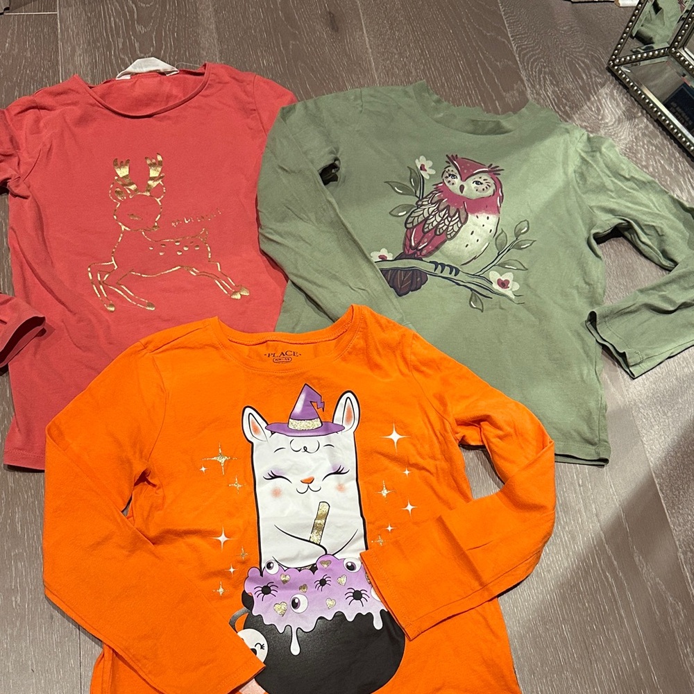 Girls Long Sleeve Tees Size 7-10